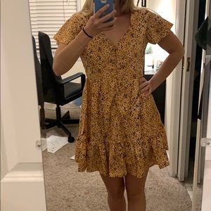 Yellow boho sun dress
